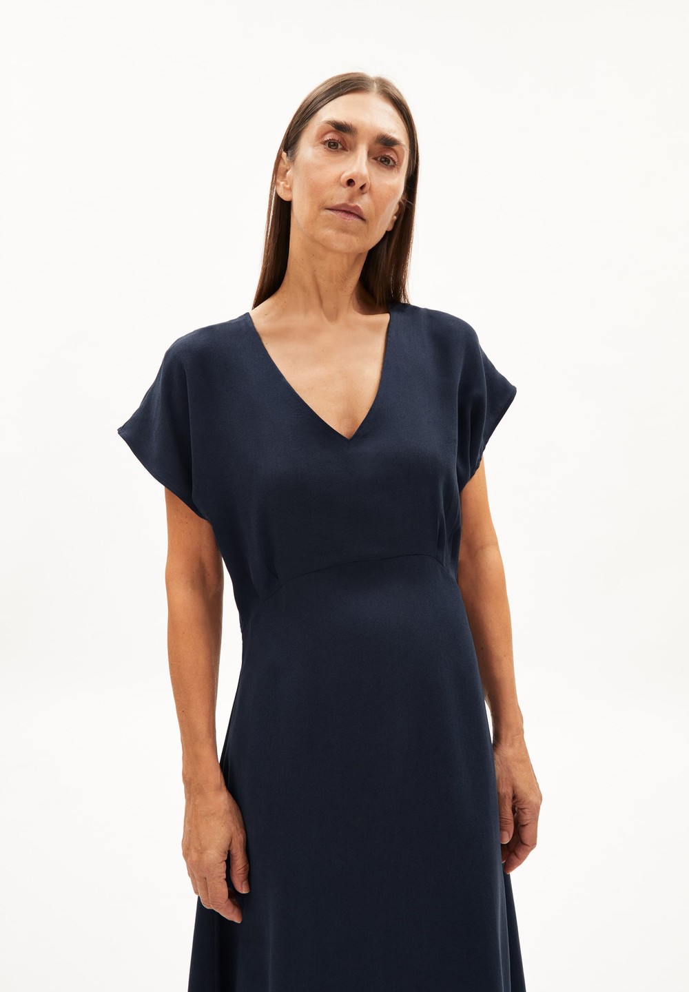 ARMEDANGELS AALBINE Woven Dress Regular Fit made of TENCEL™ Lyocell Night Sky | LHWK-50916