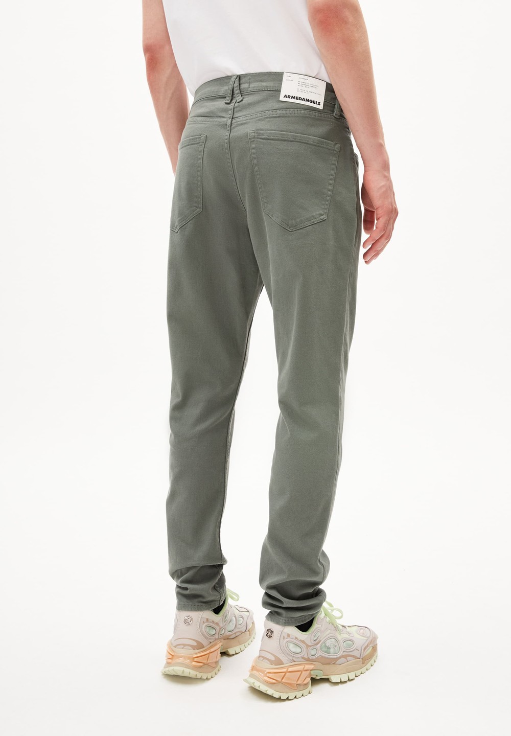 ARMEDANGELS AARJO TARPA GMT DYE Jeans Tapered Leg Mid Waist Organic Cotton Mix Comfort-Stretch Grau Grün | XVGI-95683