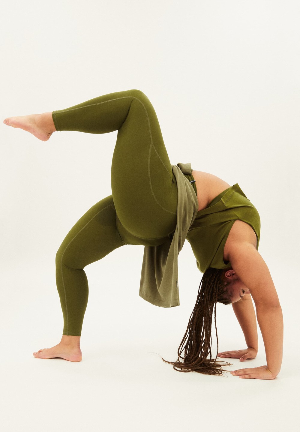 ARMEDANGELS AASANA LI Activewear Leggings made of Polyamide Mix (recycled) Avocado | CULD-91385