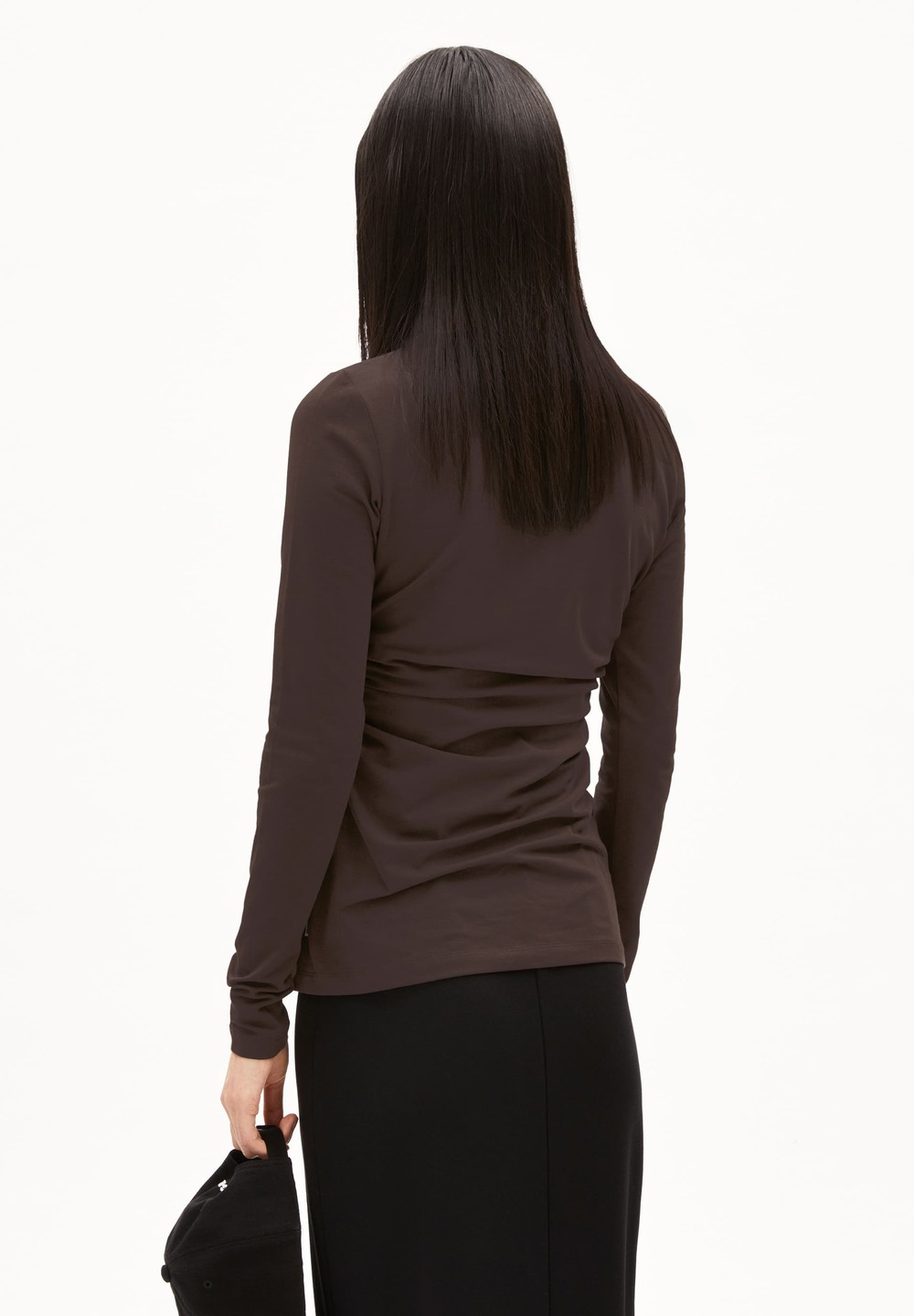 ARMEDANGELS ADAAJA LORA Longsleeve Slim Fit made of Organic Cotton Mix Kaffee | OZYC-35210