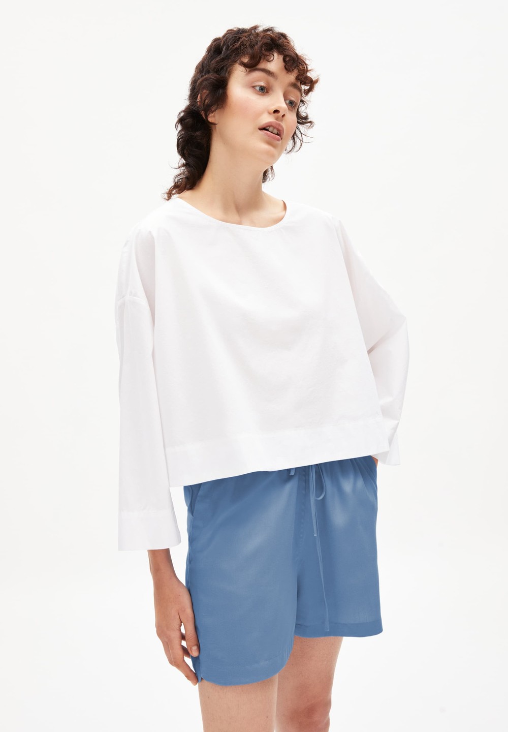 ARMEDANGELS AGDAA Blouse made of Organic Cotton Weiß | ZXDH-32071