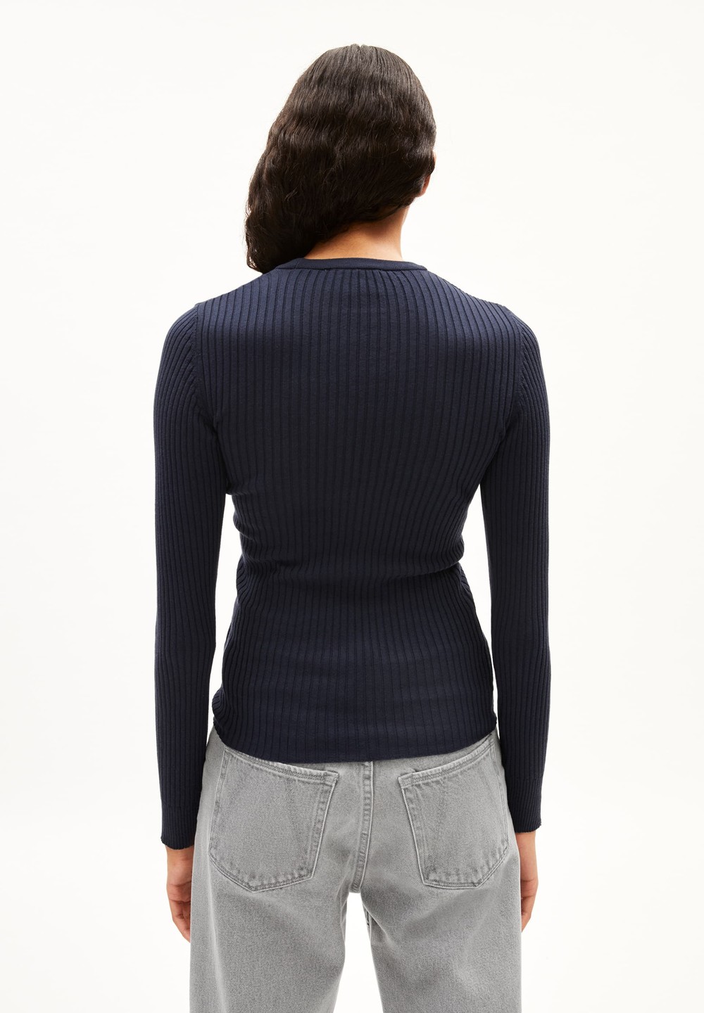 ARMEDANGELS ALAANIA RN Sweater Slim Fit made of Organic Cotton Night Sky | MTHJ-71034