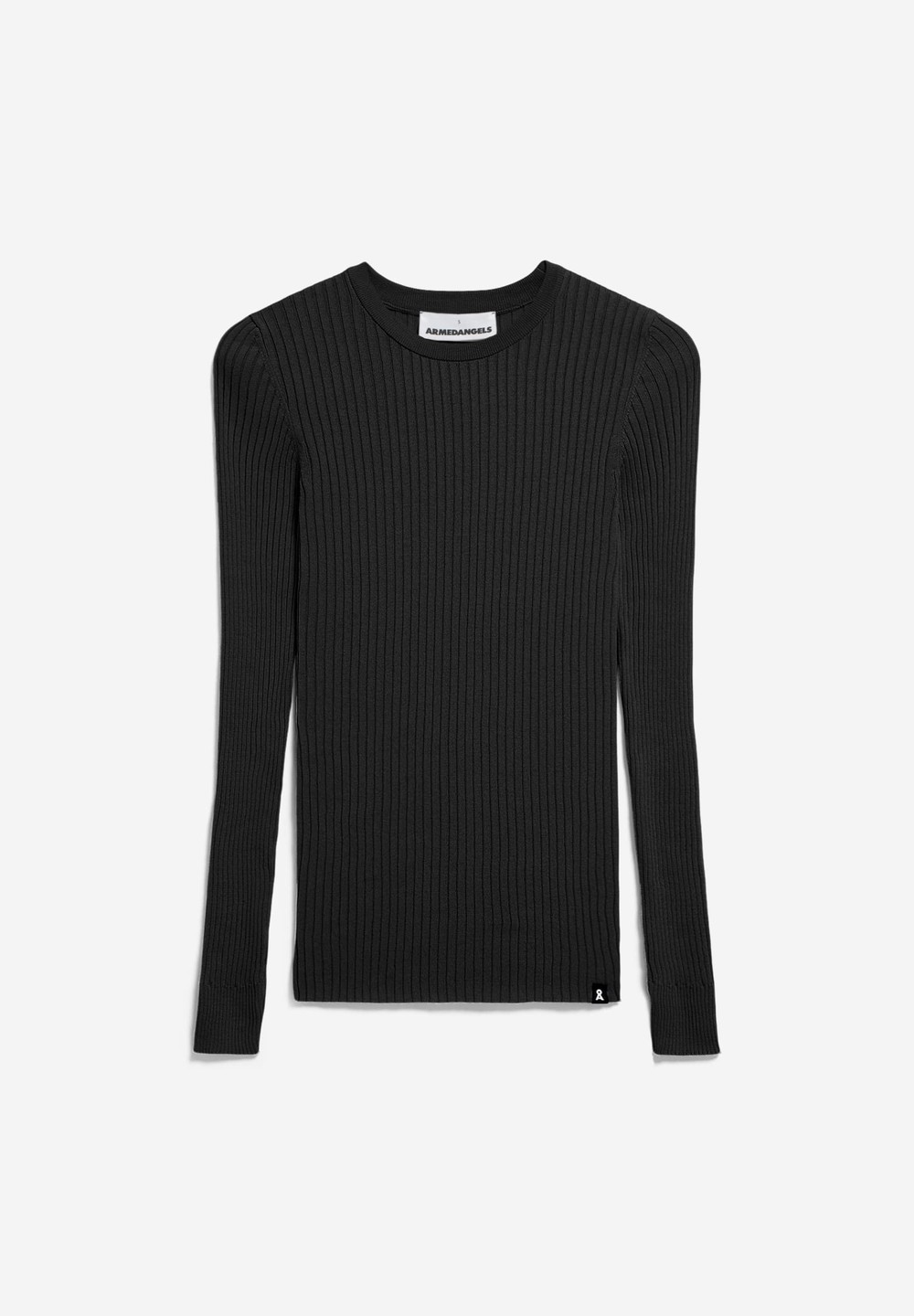 ARMEDANGELS ALAANIA RN Sweater Slim Fit made of Organic Cotton Schwarz | MPVL-57316