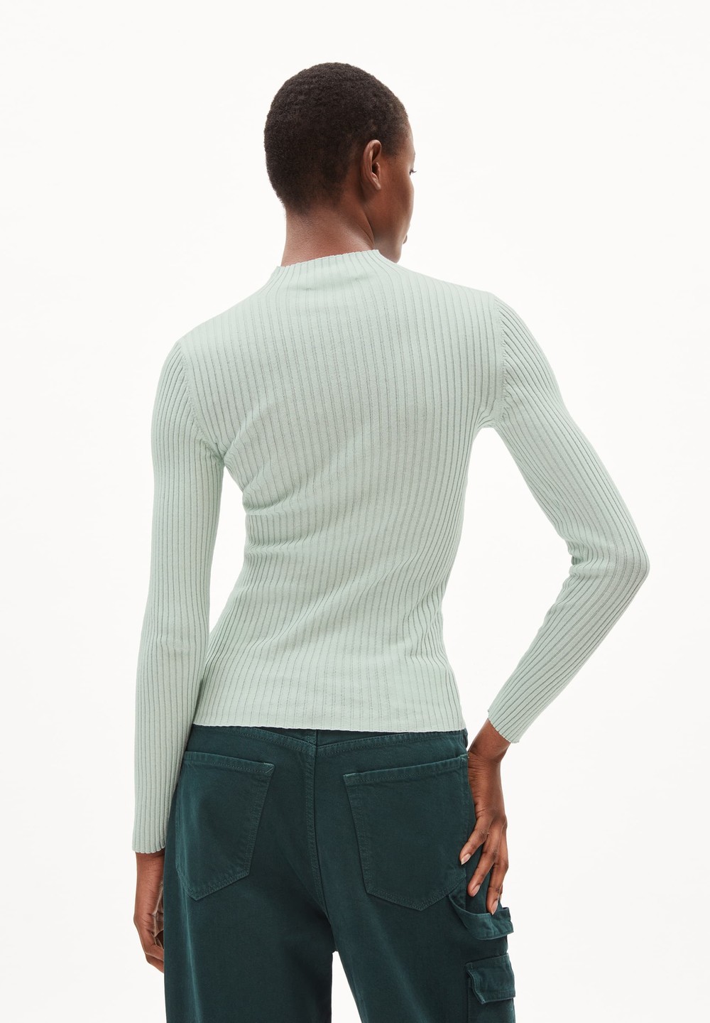 ARMEDANGELS ALAANIA Sweater Slim Fit made of Organic Cotton Grün | TWES-89254