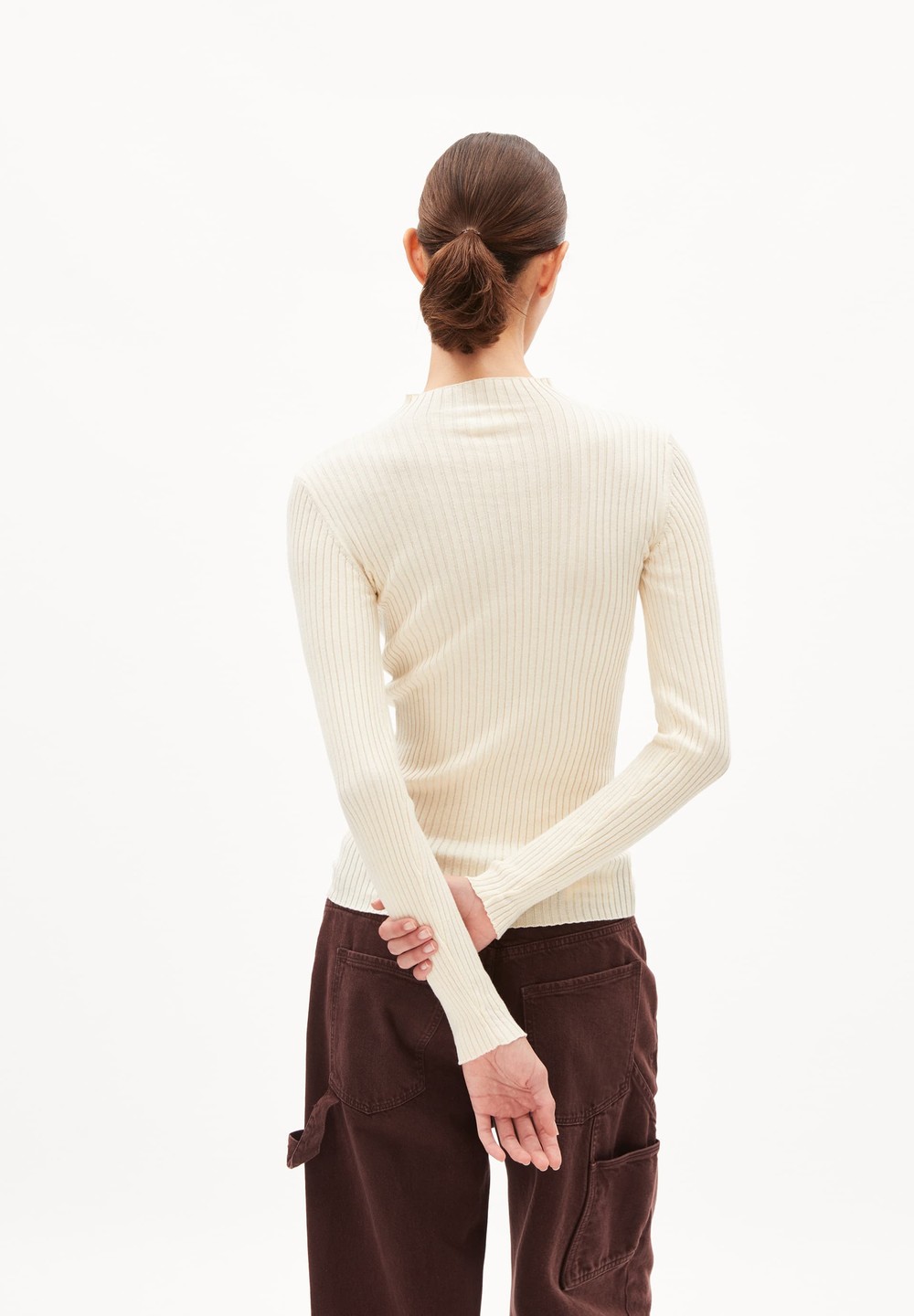 ARMEDANGELS ALAANIA Sweater Slim Fit made of Organic Cotton Oatmilk | IKBD-09154