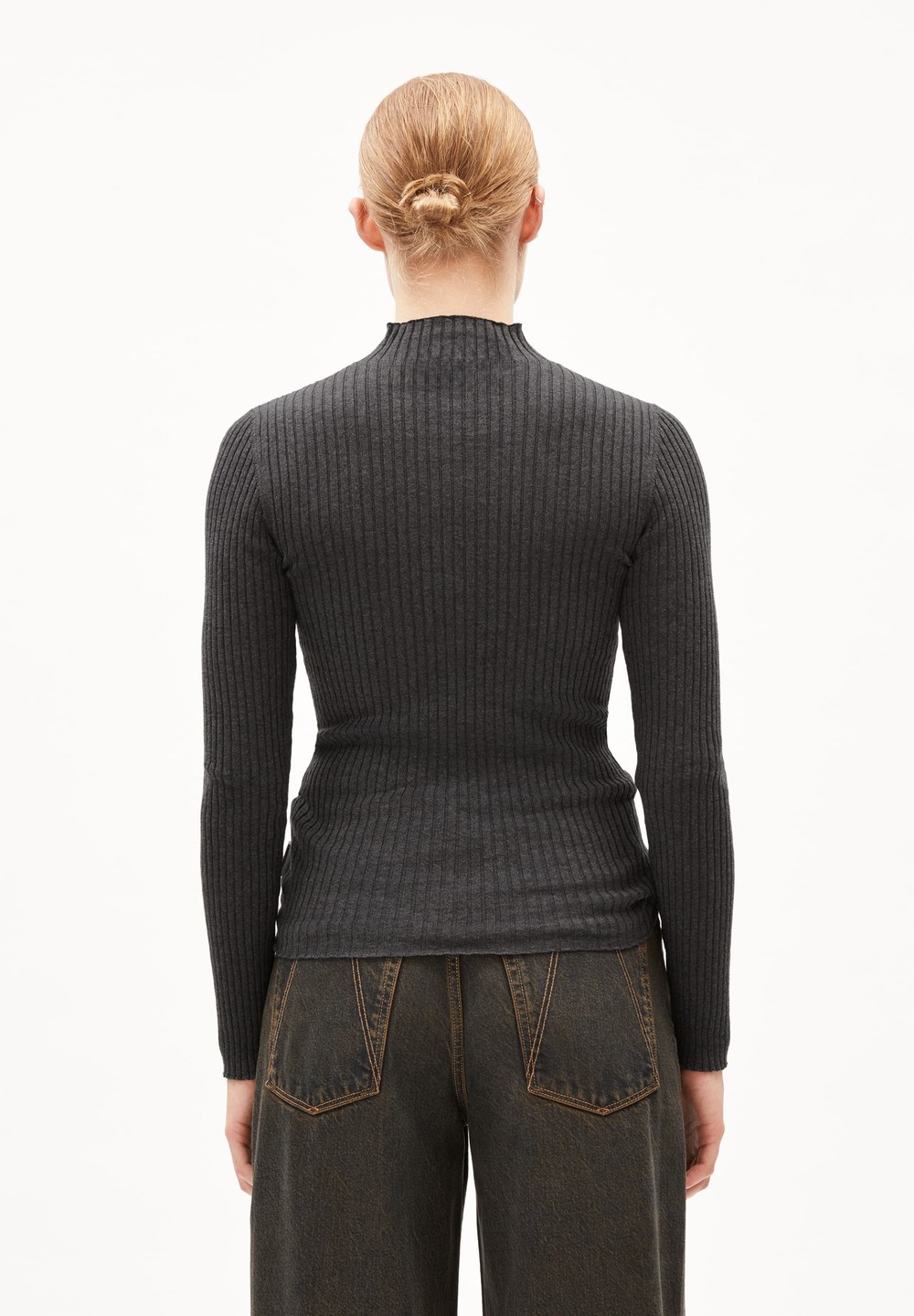 ARMEDANGELS ALAANIA Sweater Slim Fit made of Organic Cotton Steel Melange | YMGC-61342