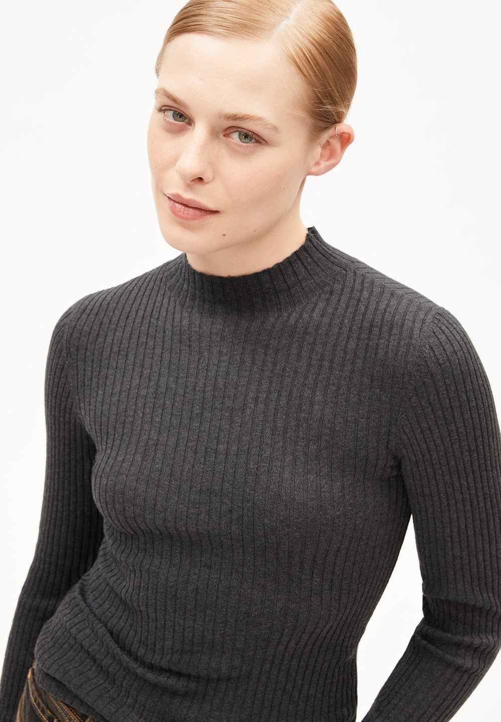 ARMEDANGELS ALAANIA Sweater Slim Fit made of Organic Cotton Steel Melange | YMGC-61342