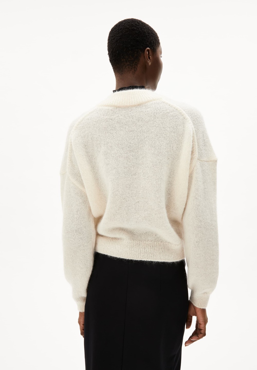 ARMEDANGELS ALBASAA MOHAIR Sweater Oversized Fit made of Mohair Wool Mix Oatmilk | DZAJ-97385