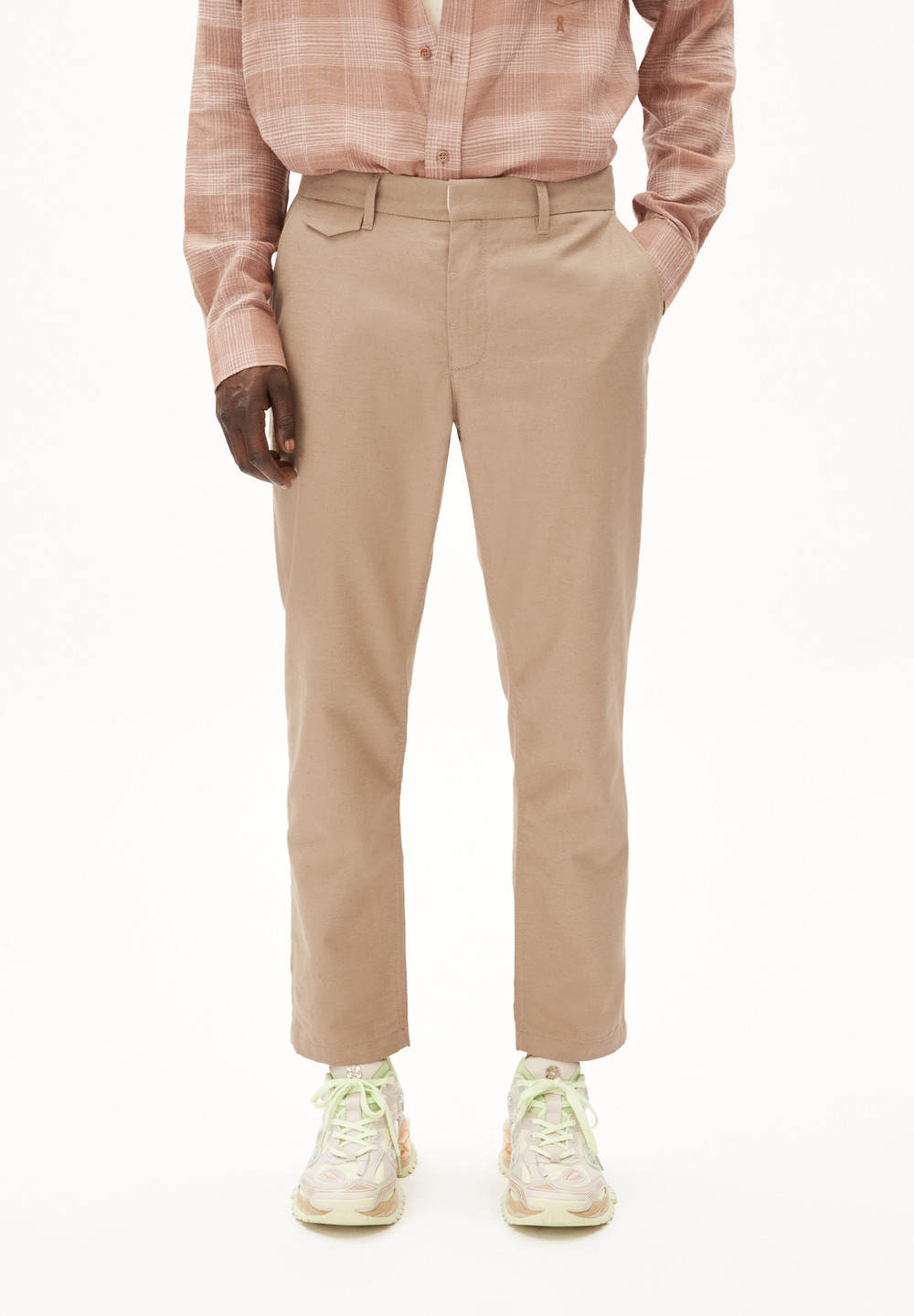 ARMEDANGELS ALVAARO LINEN Chino Pants made of Linen-Mix Cinnamon Dust | QNYC-78293