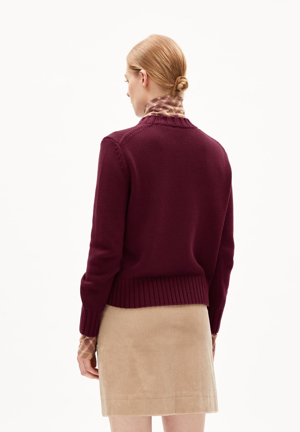 ARMEDANGELS AMALIAAS EREN COTTON Sweater Relaxed Fit made of Organic Cotton Cranberry Juice | OBZJ-04853