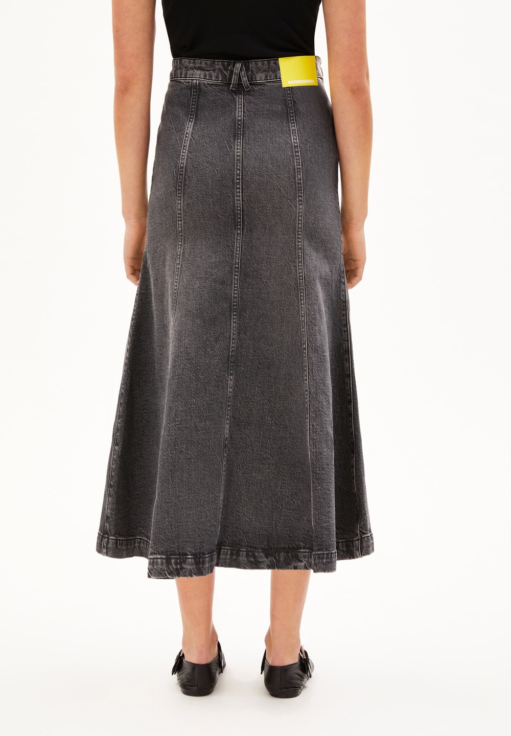 ARMEDANGELS ARIENAA Denim Skirt Slim Fit made of Organic Cotton Mix Schwarz | LGBE-78604