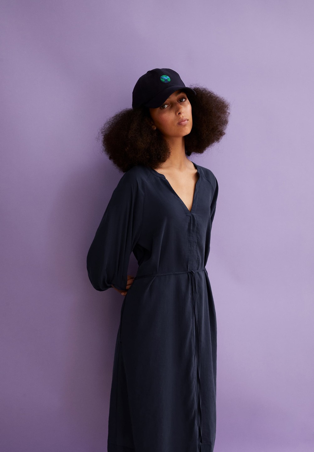 ARMEDANGELS ATESSAA Woven Dress Loose Fit made of TENCEL™ Modal Mix Night Sky | KVMY-24160