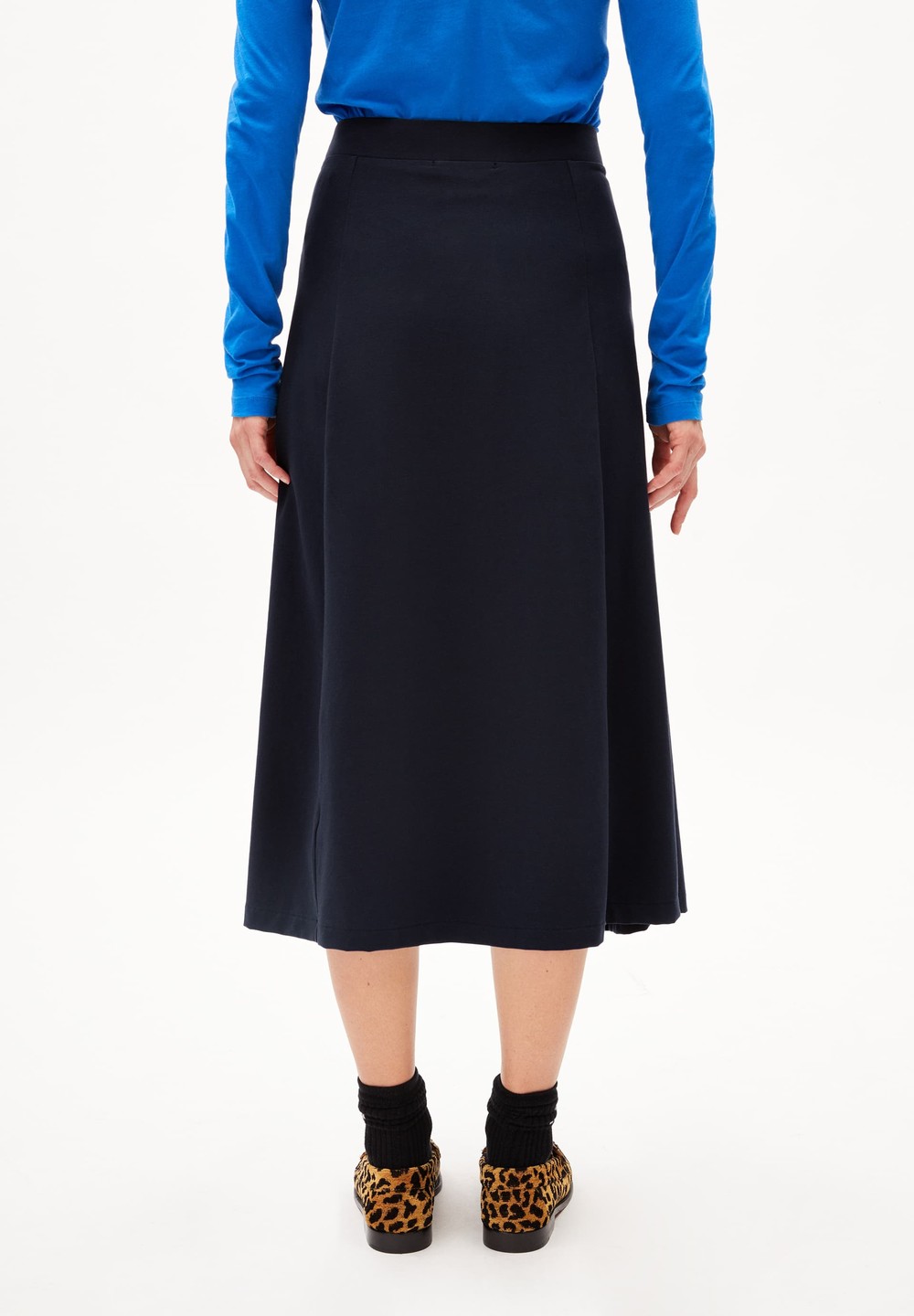 ARMEDANGELS AVAA LOUAA Jersey Skirt Relaxed Fit made of Organic Cotton Mix Night Sky | JPGZ-03841