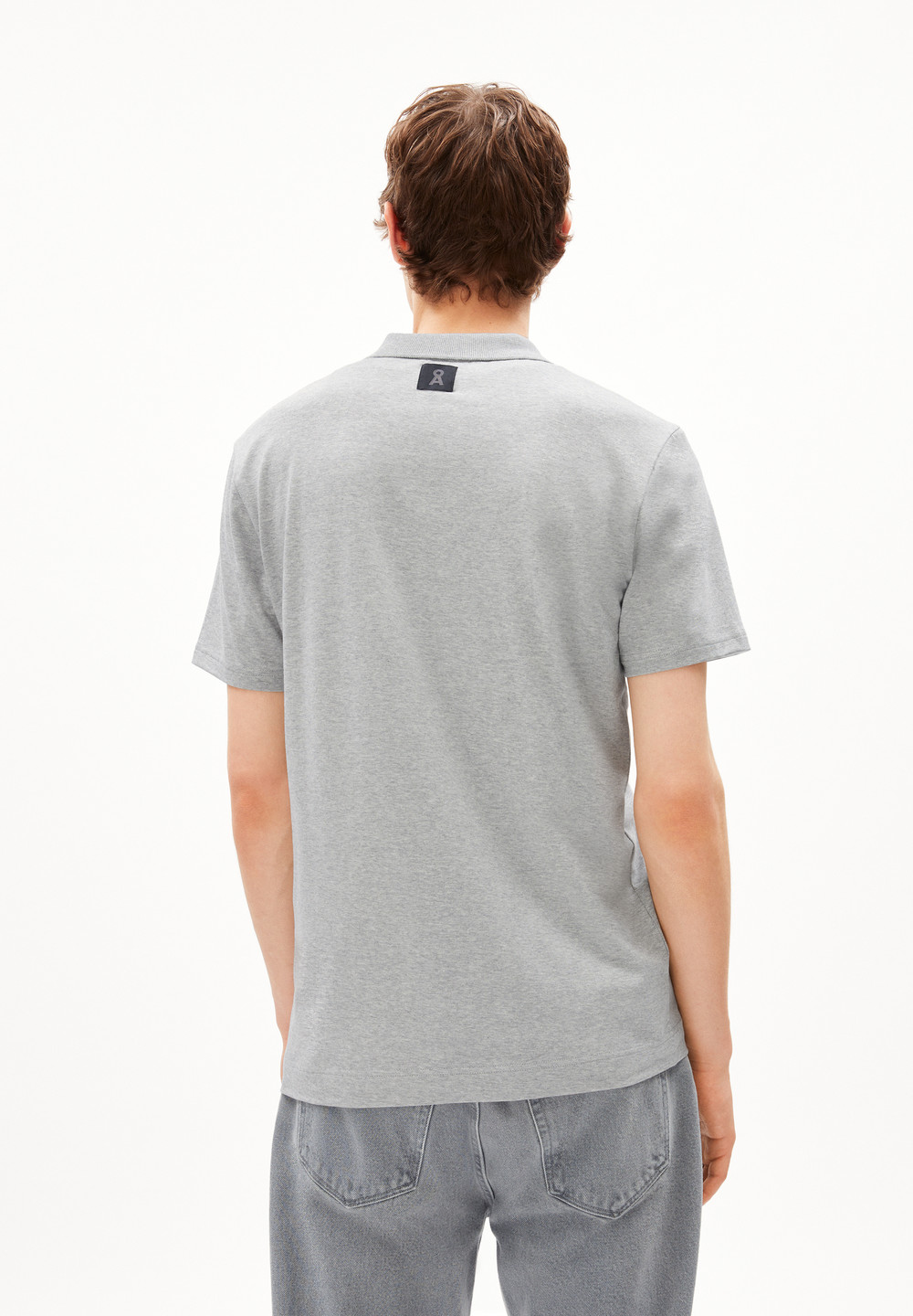 ARMEDANGELS BRAAN PREMIUM Polo T-Shirt Regular Fit made of Organic Cotton Mix Grau | HOKD-06239