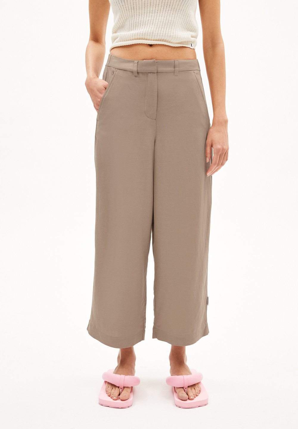 ARMEDANGELS CAARUNUS LINO Woven Pants made of Linen-Mix Cinnamon Dust | TPGL-85794