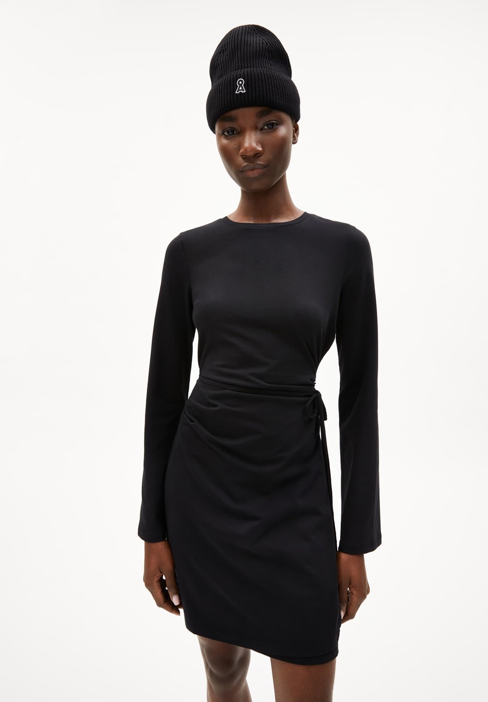 ARMEDANGELS CEETAA Jersey Dress Slim Fit made of Organic Cotton Mix Schwarz | LZPH-37250