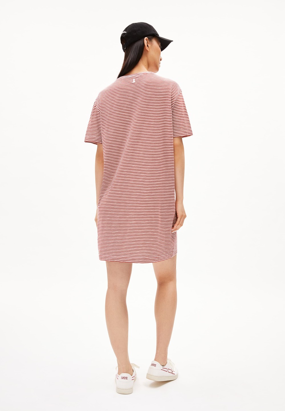 ARMEDANGELS CHAARA LOVELY STRIPES Jersey Dress Relaxed Fit made of Organic Cotton Dunkel | CJEB-20549