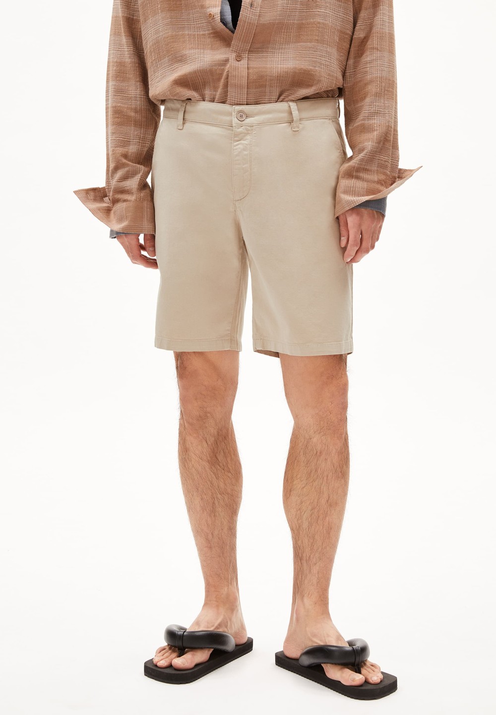 ARMEDANGELS DAALOS Shorts made of Organic Cotton Mix Sand Stone | LHBT-85374