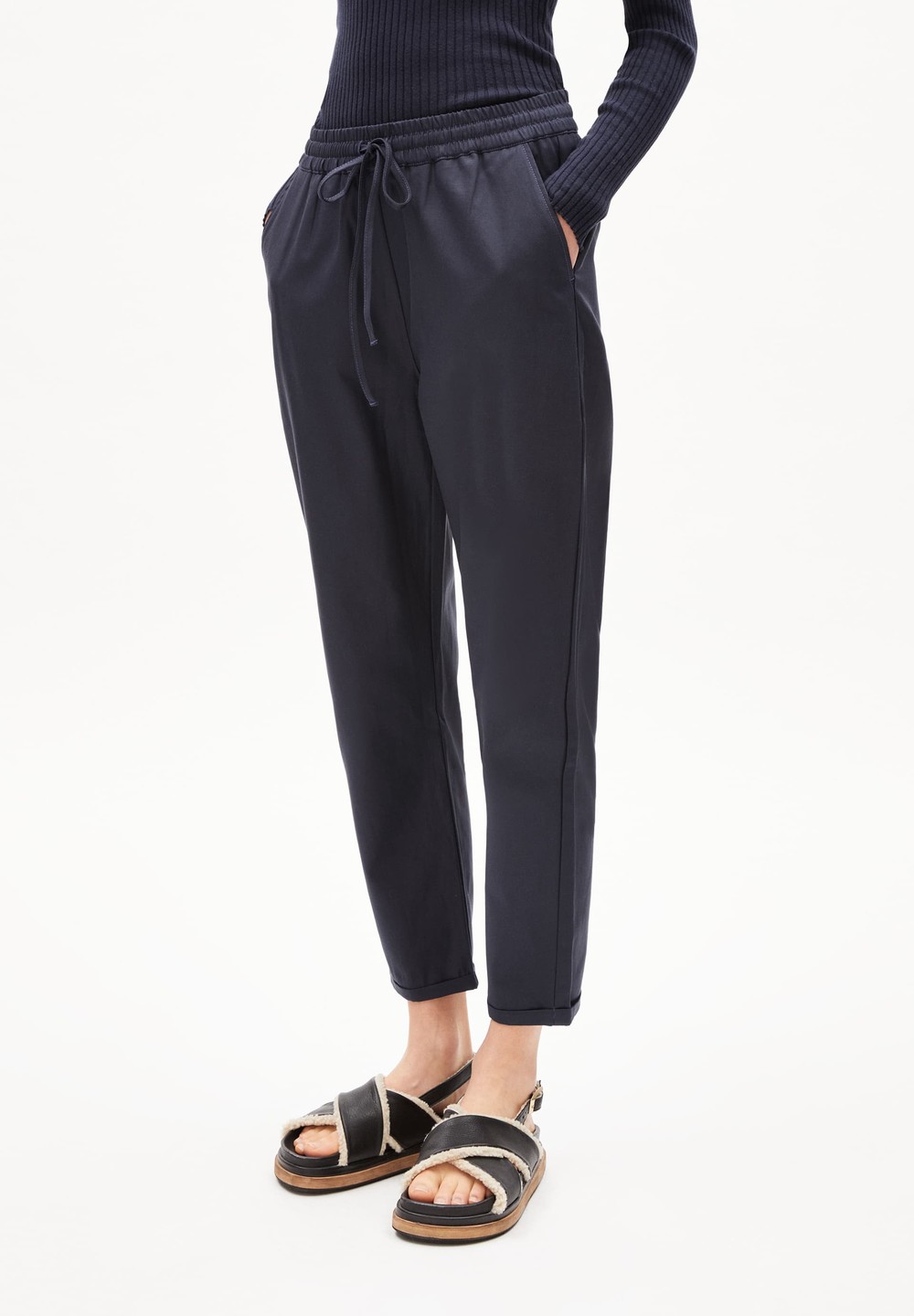 ARMEDANGELS DANIAA Pants made of Organic Cotton Mix Night Sky | RWZK-89624