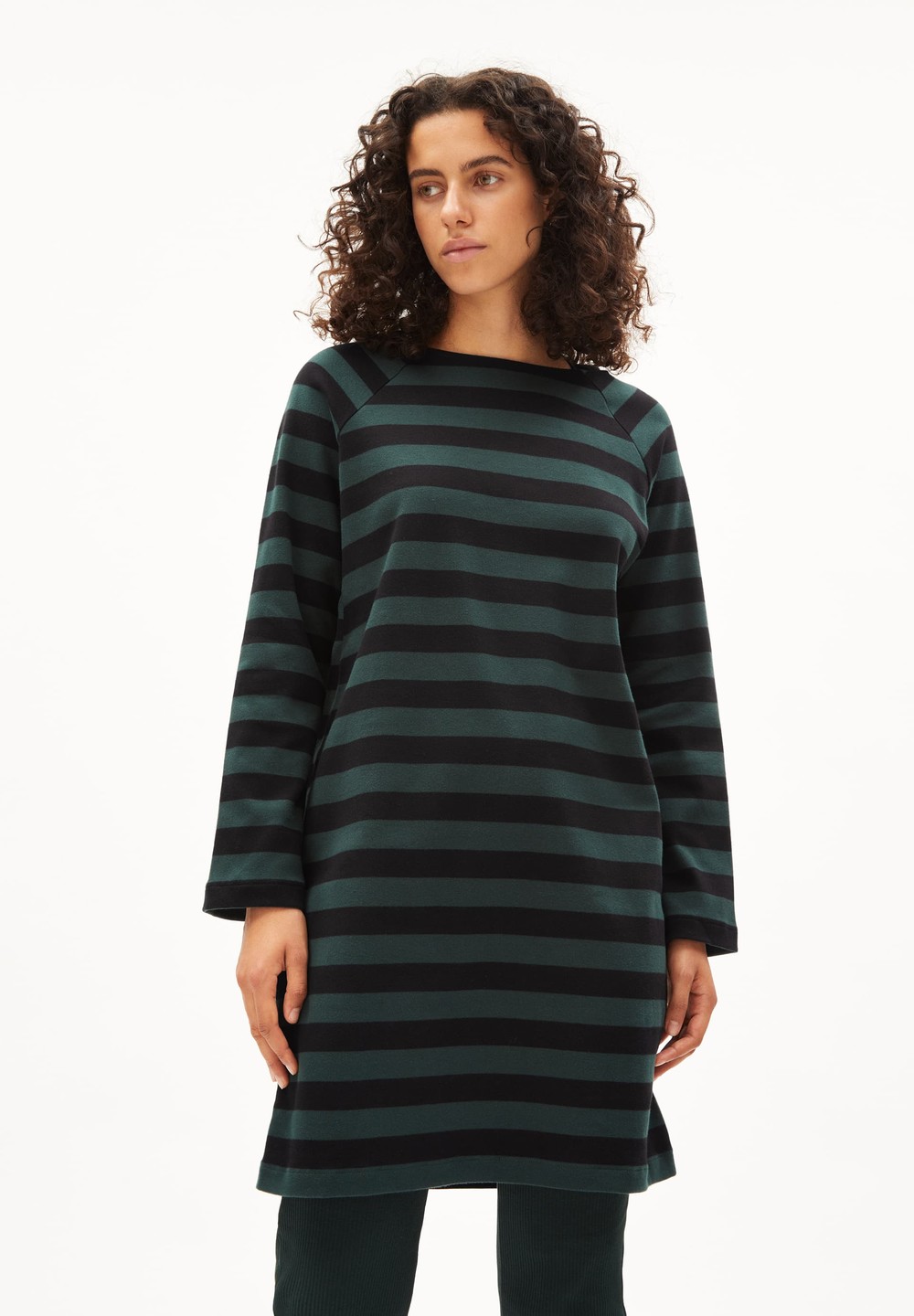 ARMEDANGELS DANIKAA STRIPE Jersey Dress Loose Fit aus Bio-Baumwolle Dunkel | PBMI-30284