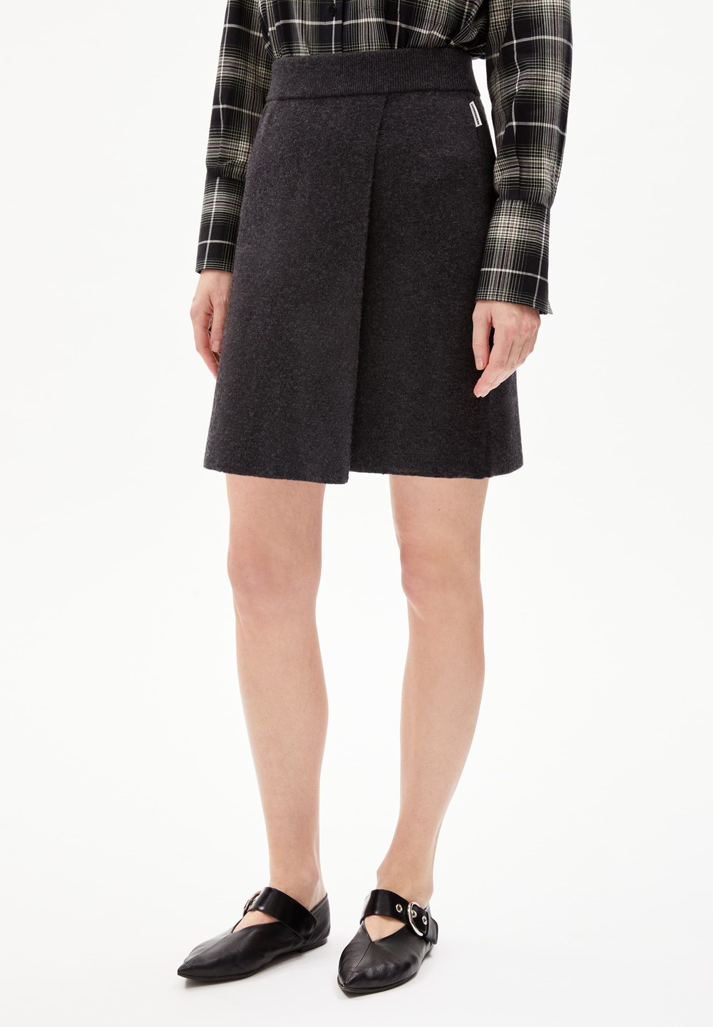 ARMEDANGELS DARLAA Knit Skirt Regular Fit made of Organic Wool Mix Steel Melange | FSDK-87165