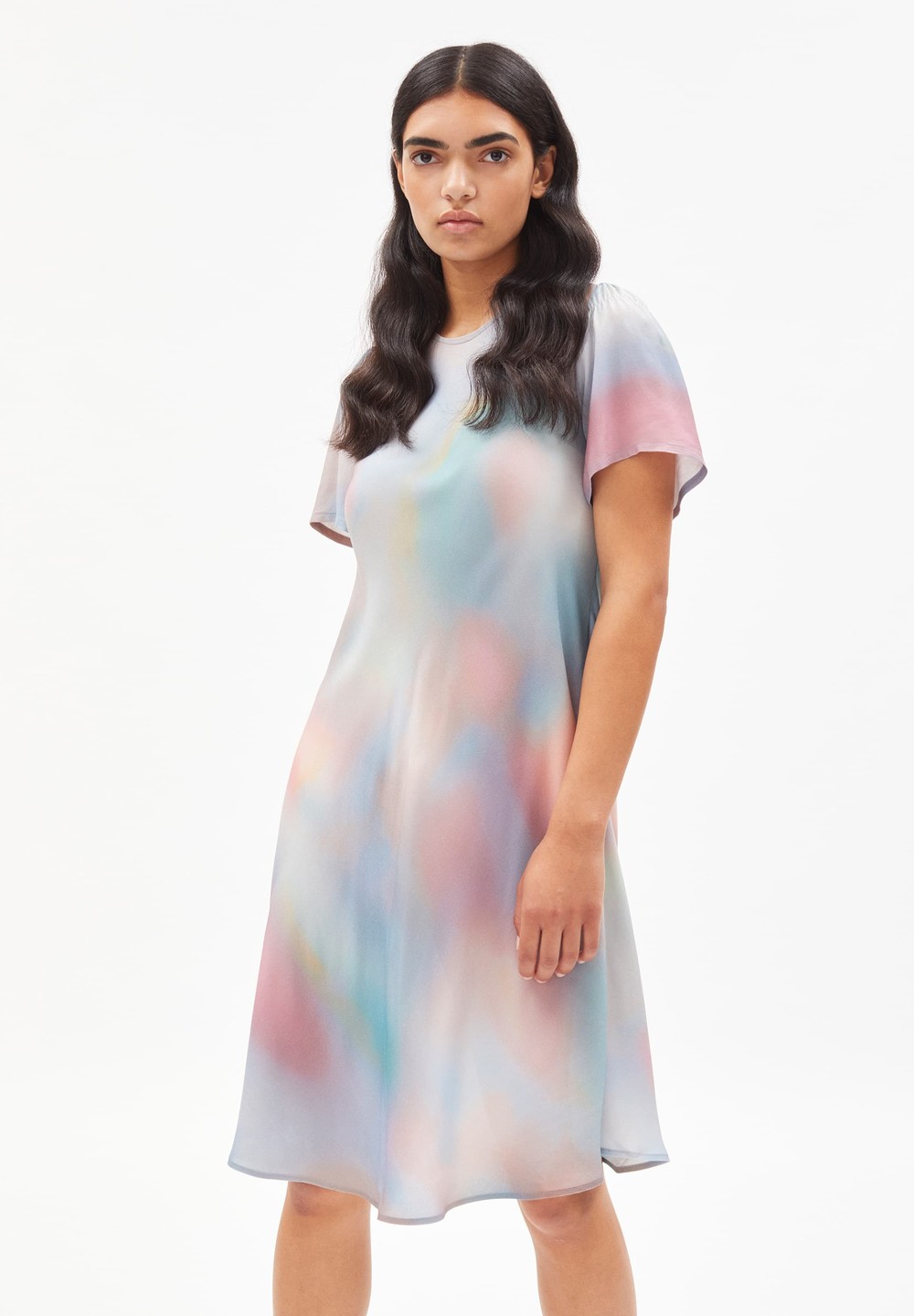 ARMEDANGELS DENISAA ATMOSPHERIC Woven Dress made of LENZING™ ECOVERO™ Peach Blossom | OIBH-67359