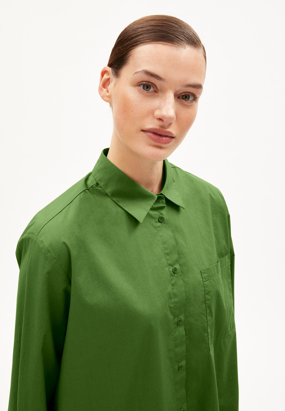 ARMEDANGELS EALGAA Blouse Loose Fit made of Organic Cotton Grün | ANKV-18760