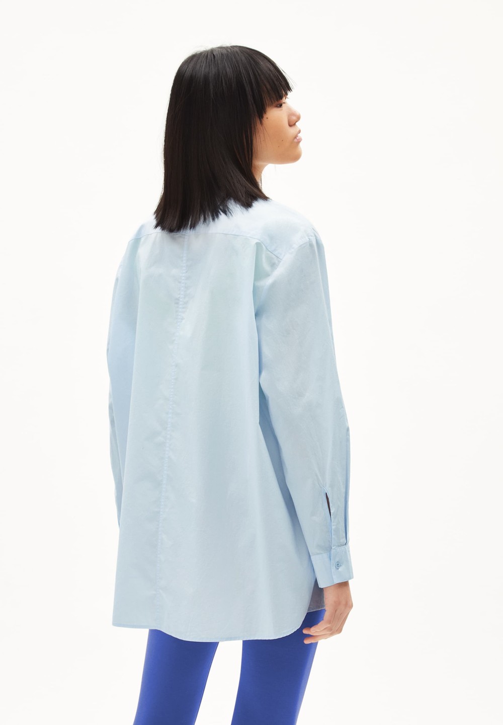 ARMEDANGELS EALGAA Blouse Loose Fit made of Organic Cotton Morning Sky | LJNQ-83926