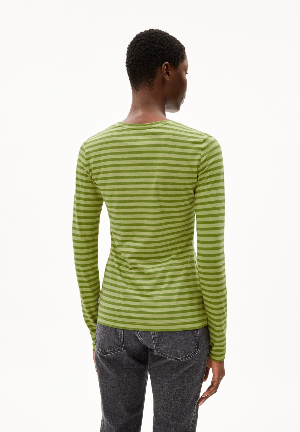 ARMEDANGELS ENRICCAA STRIPES Longsleeve Slim Fit made of Organic Cotton New Moss-dark Moss | KGYV-03546