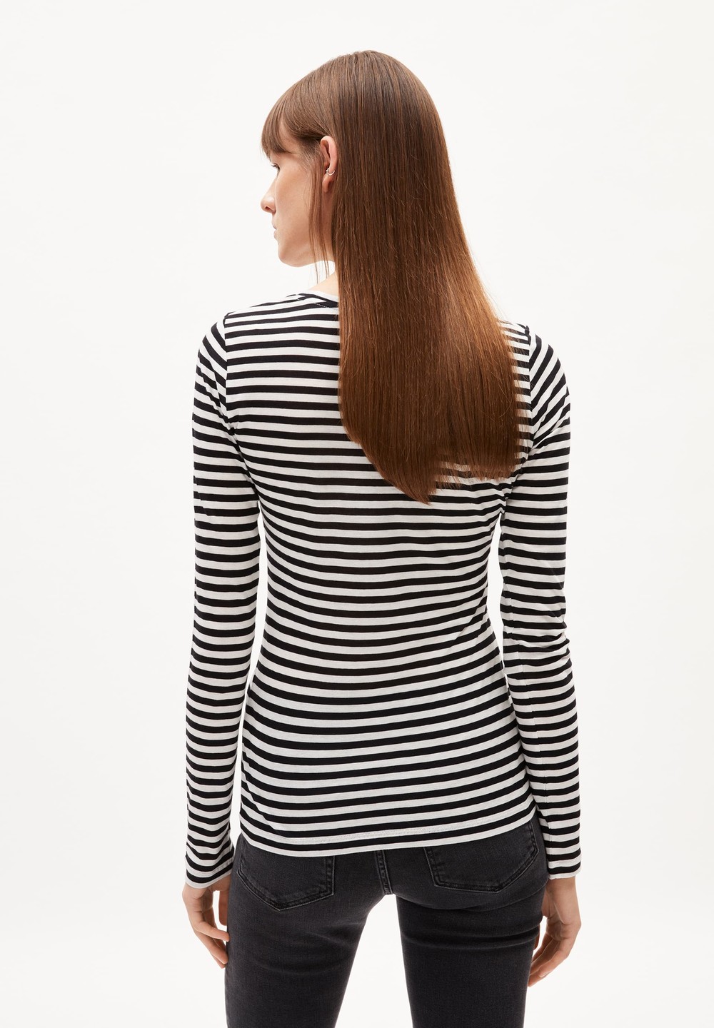 ARMEDANGELS ENRICCAA STRIPES Longsleeve Slim Fit made of Organic Cotton Weiß | BEQW-31058