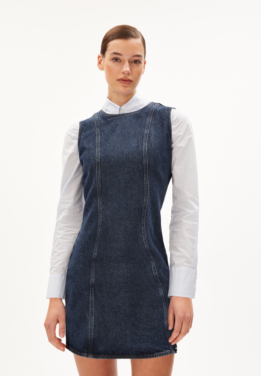 ARMEDANGELS ENUYAA Denim Dress Regular Fit made of TENCEL™ Lyocell Mix Blau | IBOA-84256