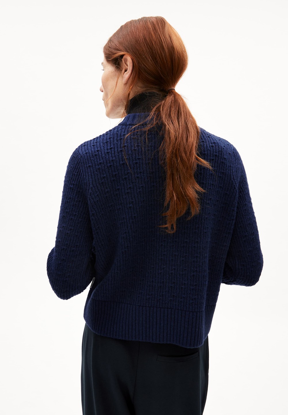 ARMEDANGELS FABIOLAA Sweater Regular Fit made of Organic Wool Mix Tiefesblau | XYPW-29176