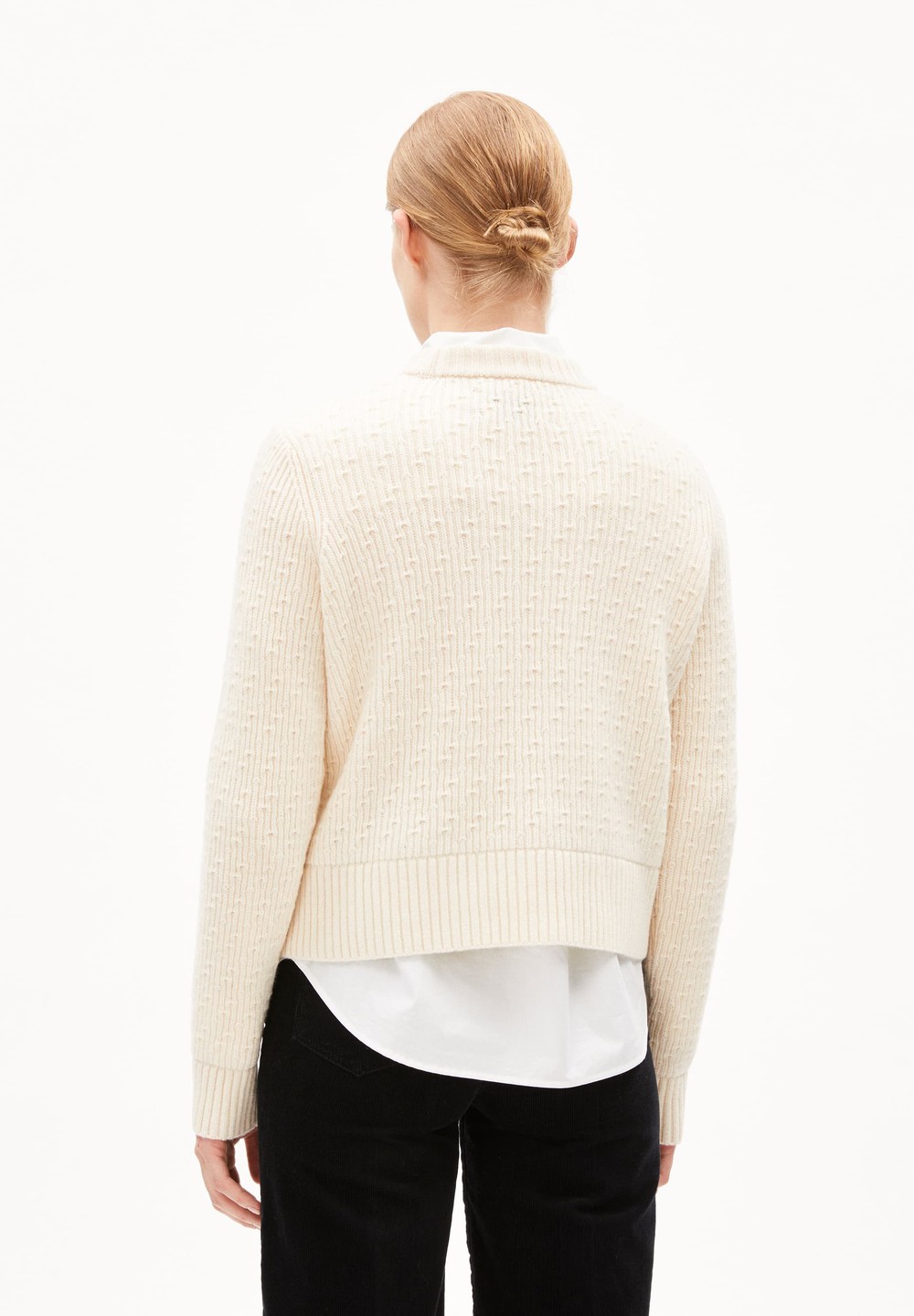 ARMEDANGELS FABIOLAA Sweater Regular Fit made of Organic Wool Mix Oatmilk | YVRN-89073