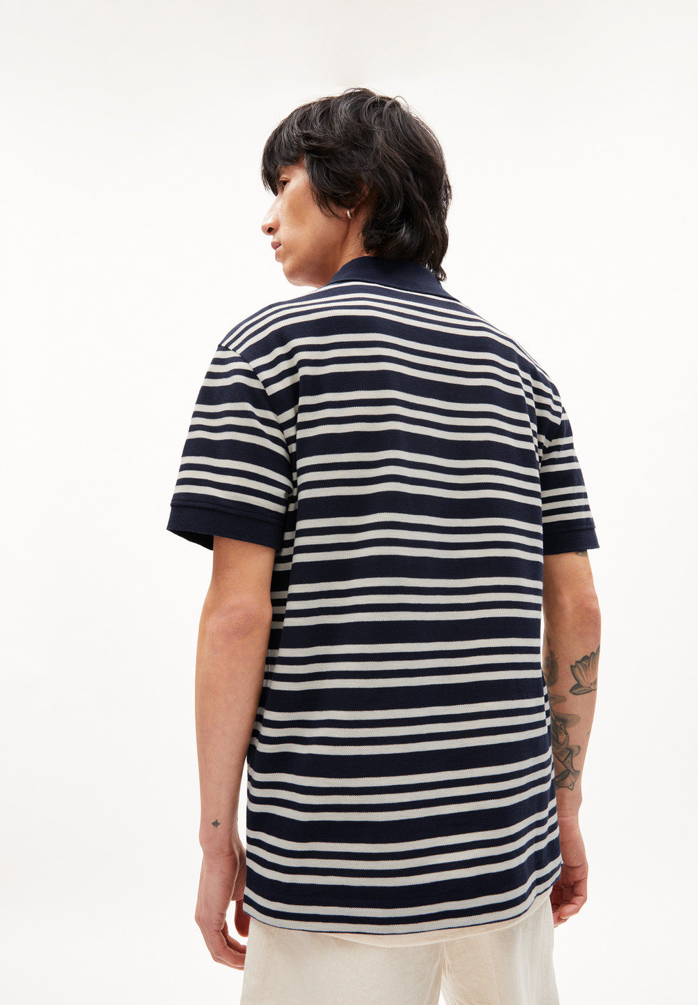 ARMEDANGELS FIBRAA STRIPES T-Shirt Regular Fit made of Organic Cotton Night Sky | IWHS-75928