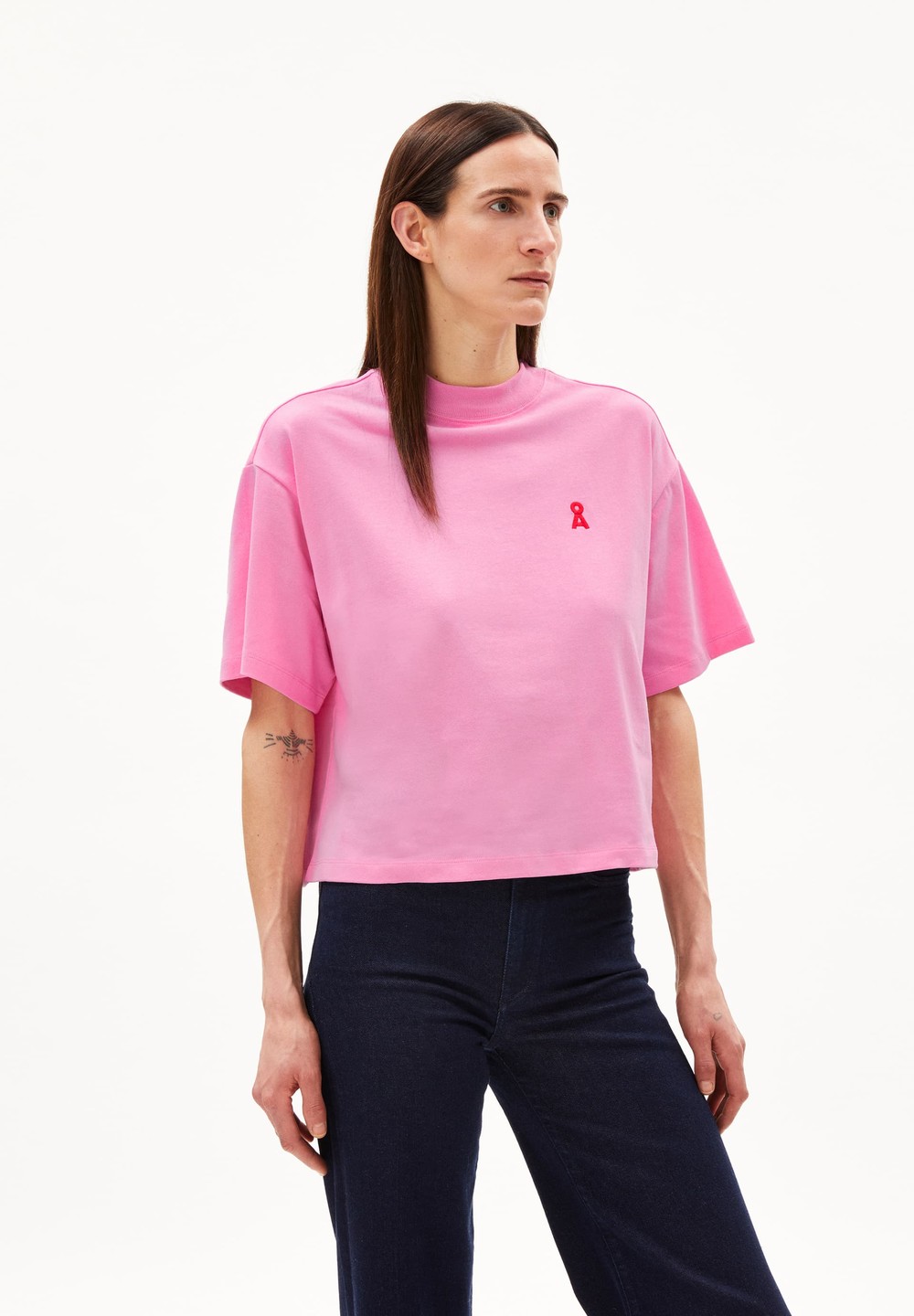 ARMEDANGELS FREDERIKAA Heavyweight T-Shirt Relaxed Fit made of Organic Cotton Rosa | MNKS-51967