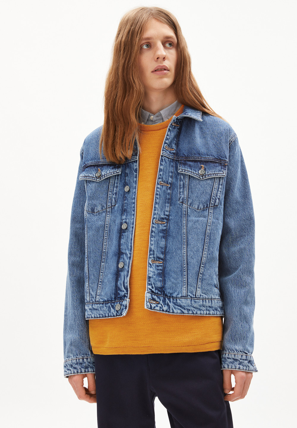 ARMEDANGELS GAATIS RETRO Denim Jacket Regular Fit made of Organic Cotton Mix Waschen | QFVA-52081