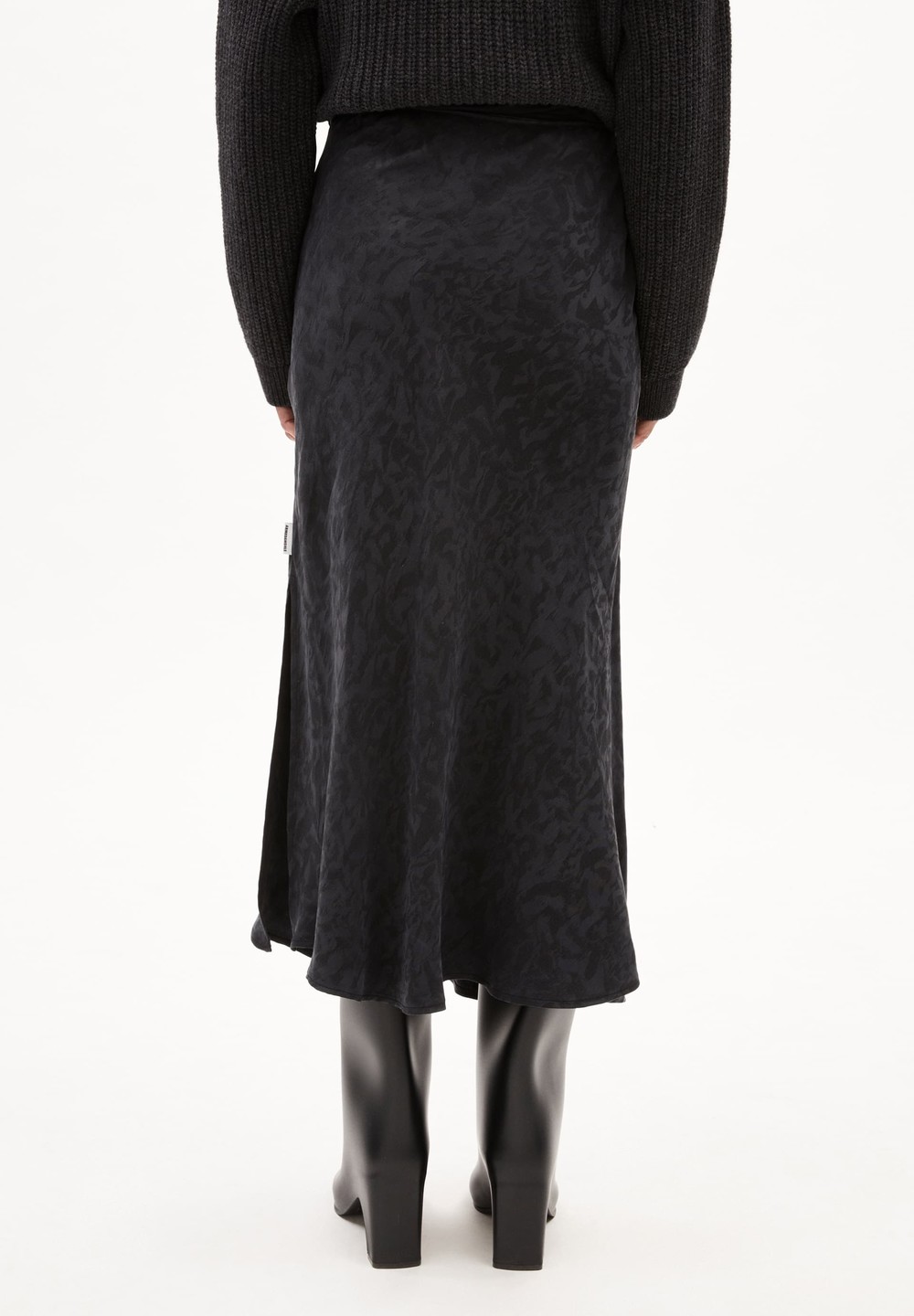 ARMEDANGELS GRAATIA JACQ Woven Skirt Regular Fit made of TENCEL™ Lyocell Mix Schwarz | RLDZ-45287