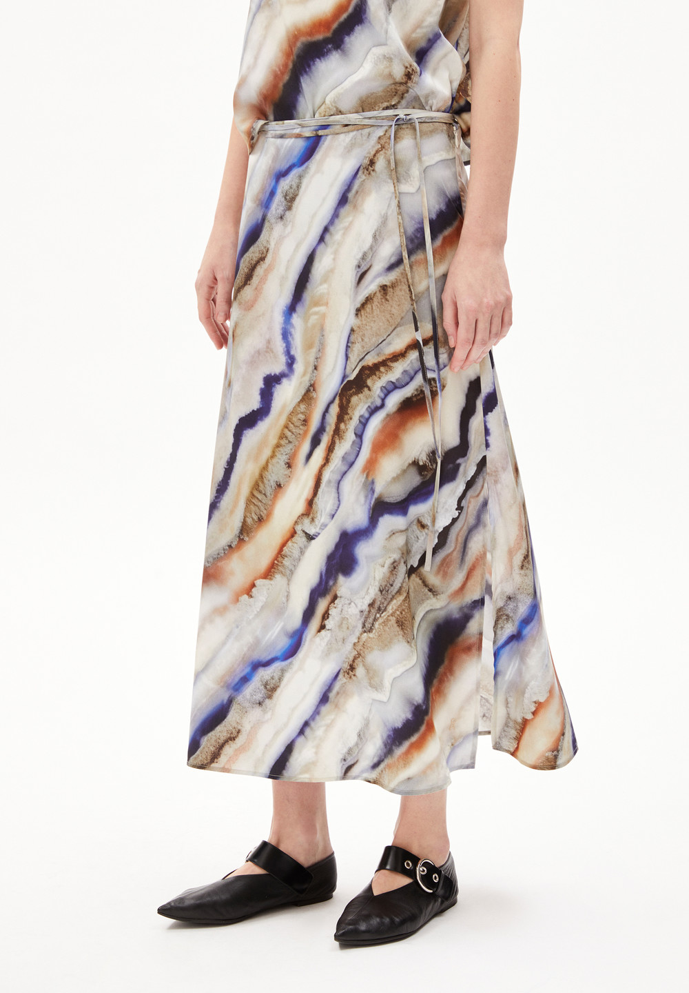 ARMEDANGELS GRAATIA PÄRLAA Woven Skirt Regular Fit made of TENCEL™ Lyocell Mix Cinnamon Dust | WFMQ-29384