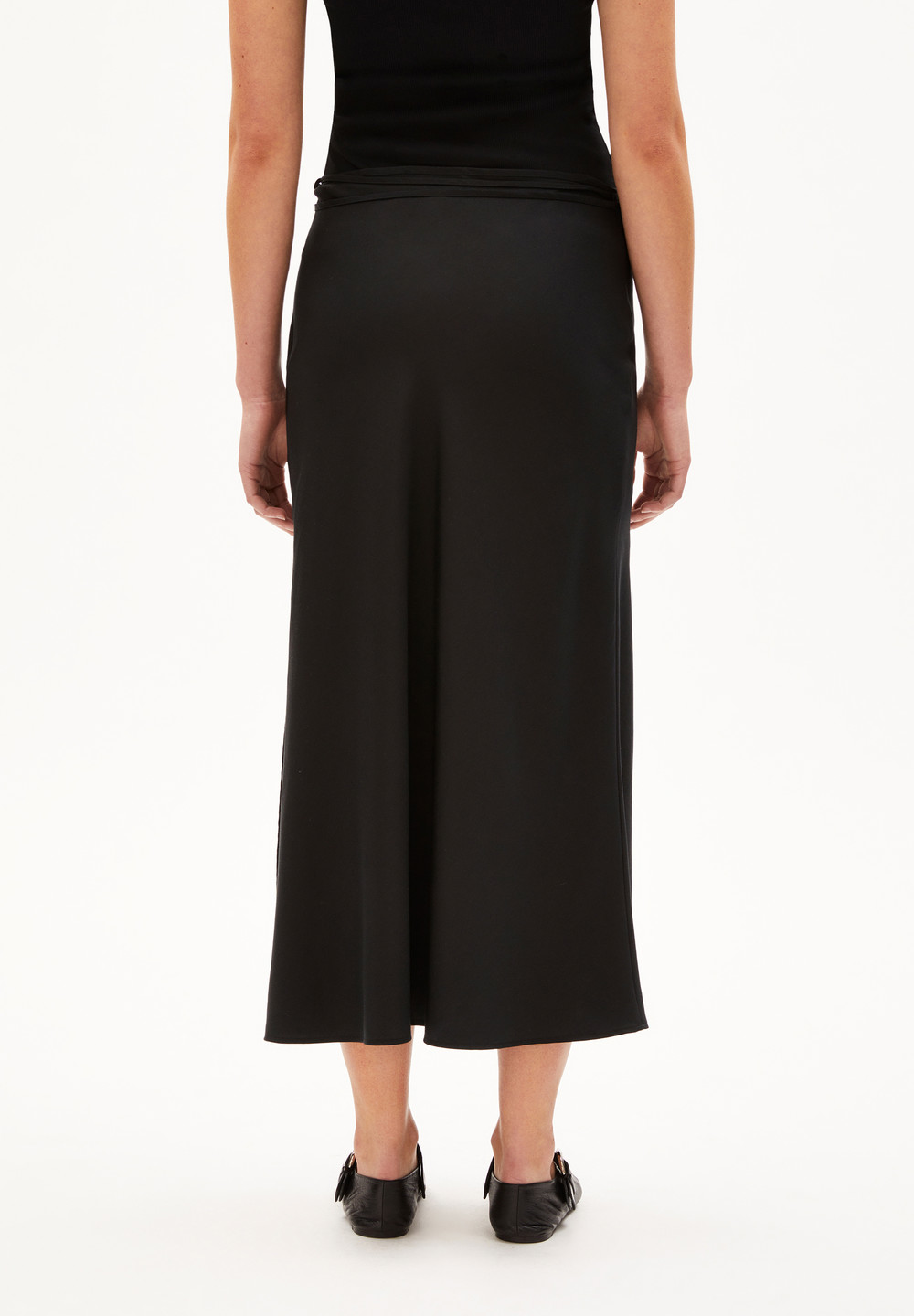 ARMEDANGELS GRAATIA Woven Skirt Regular Fit made of TENCEL™ Lyocell Mix Schwarz | ZQPO-92864