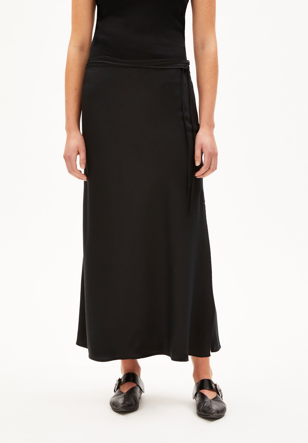 ARMEDANGELS GRAATIA Woven Skirt Regular Fit made of TENCEL™ Lyocell Mix Schwarz | ZQPO-92864