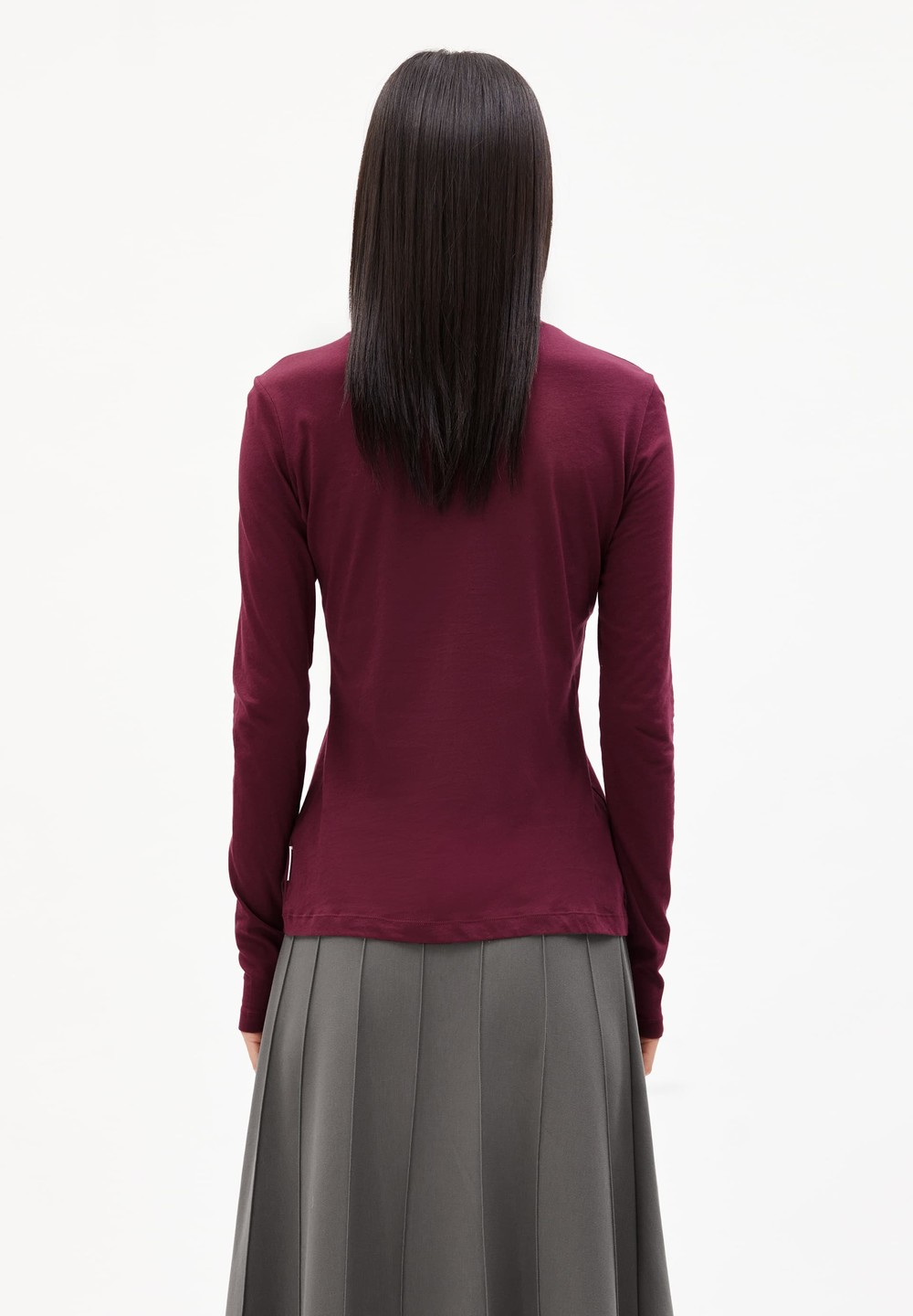 ARMEDANGELS GRAZILIAA SOFT Longsleeve Slim Fit made of Organic Cotton Cranberry Juice | KCFP-52689