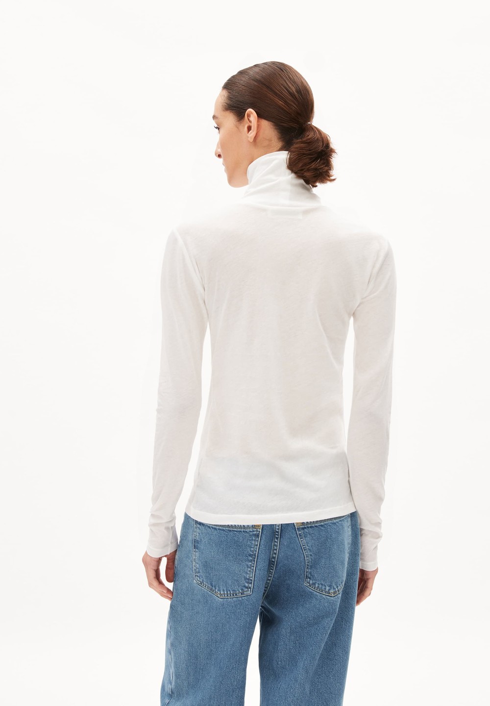 ARMEDANGELS GRAZILIAA SOFT Longsleeve Slim Fit made of Organic Cotton Weiß | RAJI-31257