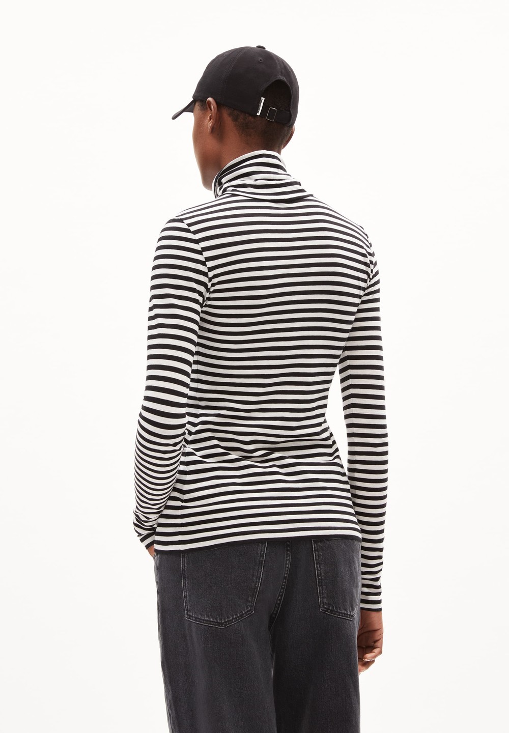 ARMEDANGELS GRAZILIAA STRIPES Longsleeve Slim Fit made of Organic Cotton Weiß | PUME-28306