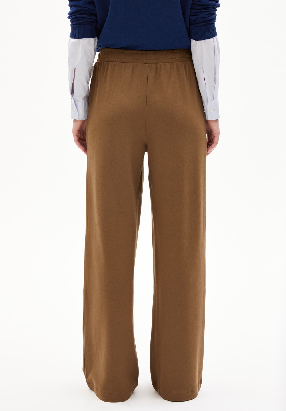 ARMEDANGELS HIMAARI Jersey Pants made of LENZING™ ECOVERO™ Mix Dried Moss | PFXB-93625