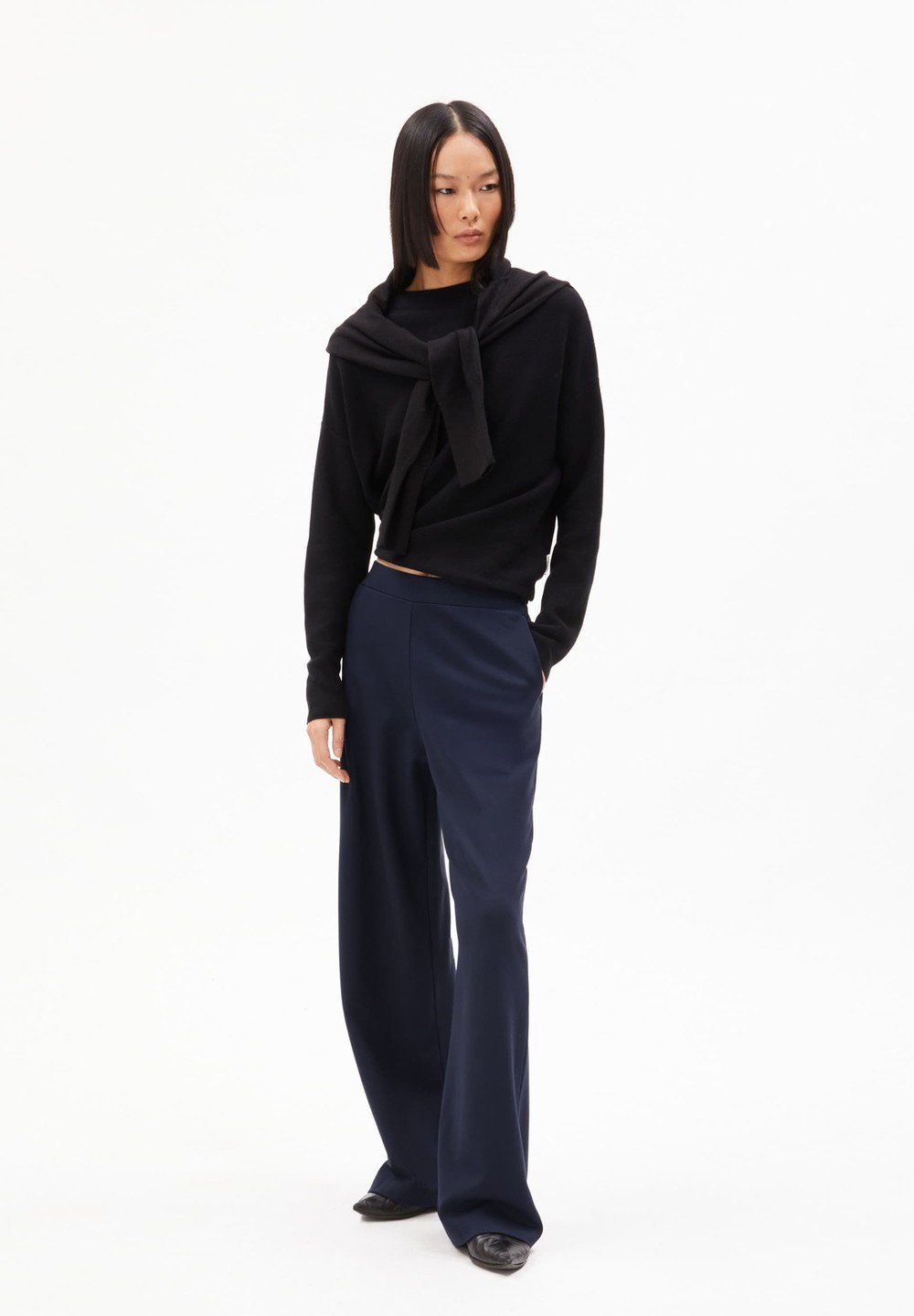 ARMEDANGELS HIMAARI Jersey Pants made of LENZING™ ECOVERO™ Mix Night Sky | MKTH-40915