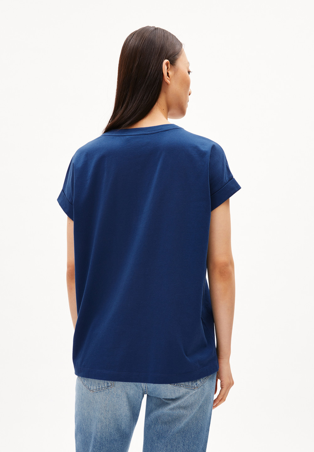 ARMEDANGELS IDAARA T-Shirt Loose Fit made of Organic Cotton Indigo | FCLB-71682