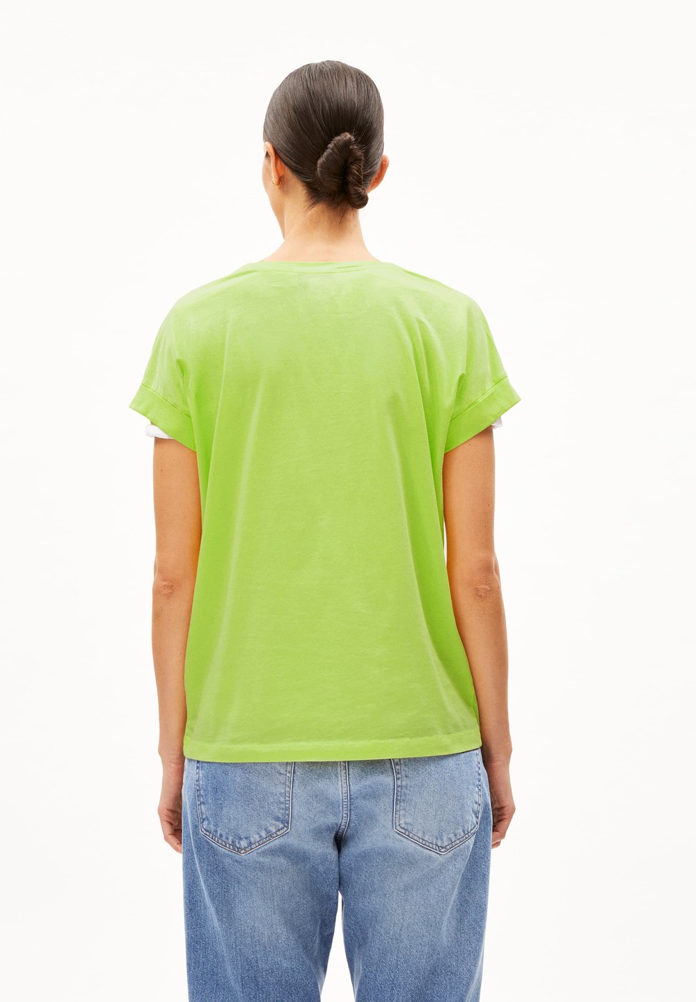 ARMEDANGELS IDAARA T-Shirt Loose Fit made of Organic Cotton Super Lime | YNVB-20987