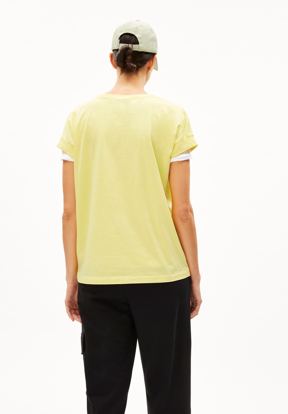 ARMEDANGELS IDAARA T-Shirt Loose Fit made of Organic Cotton Gelb Hell | ONVR-43297