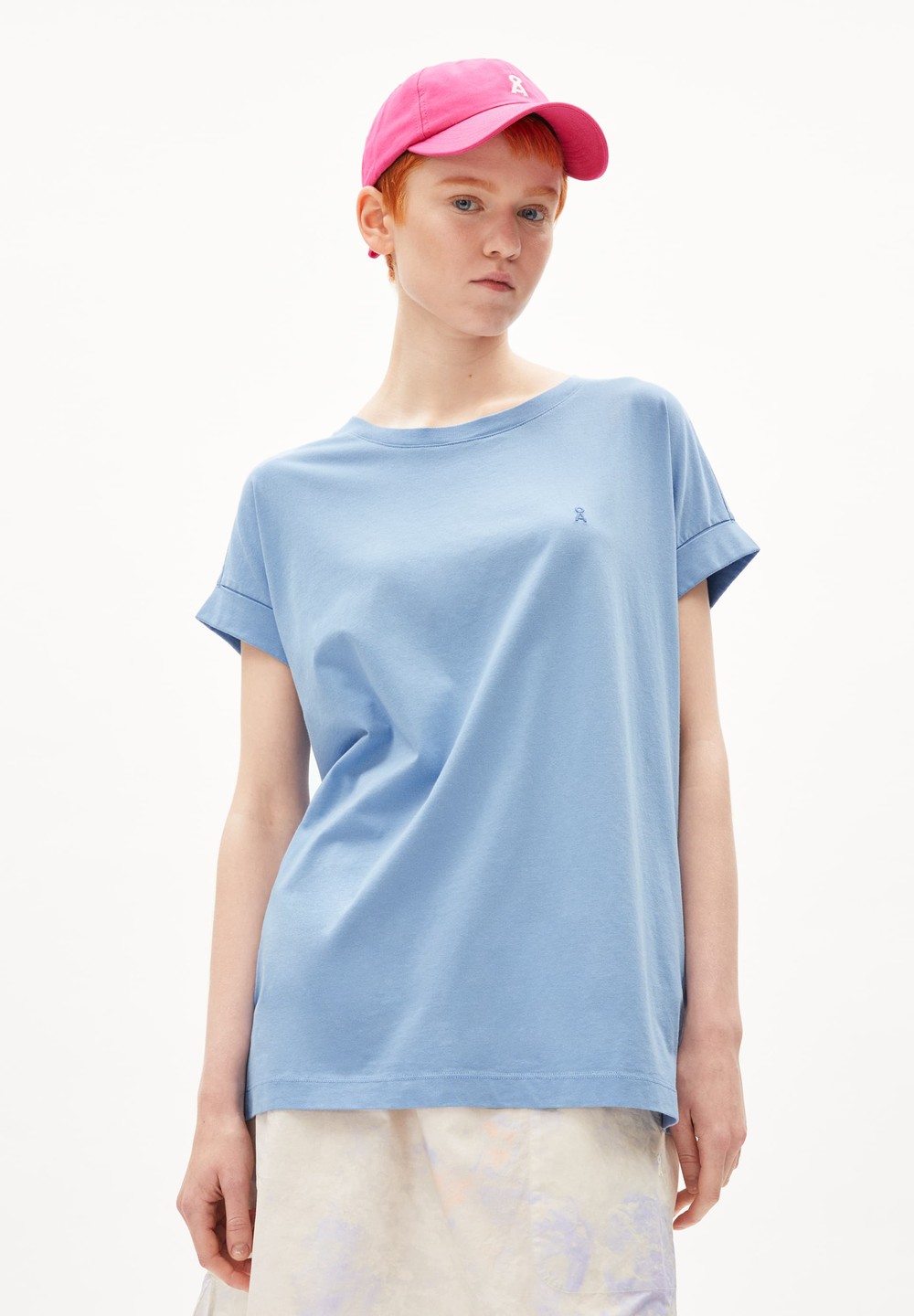 ARMEDANGELS IDAARA T-Shirt Loose Fit made of Organic Cotton Blau | FPLJ-30491