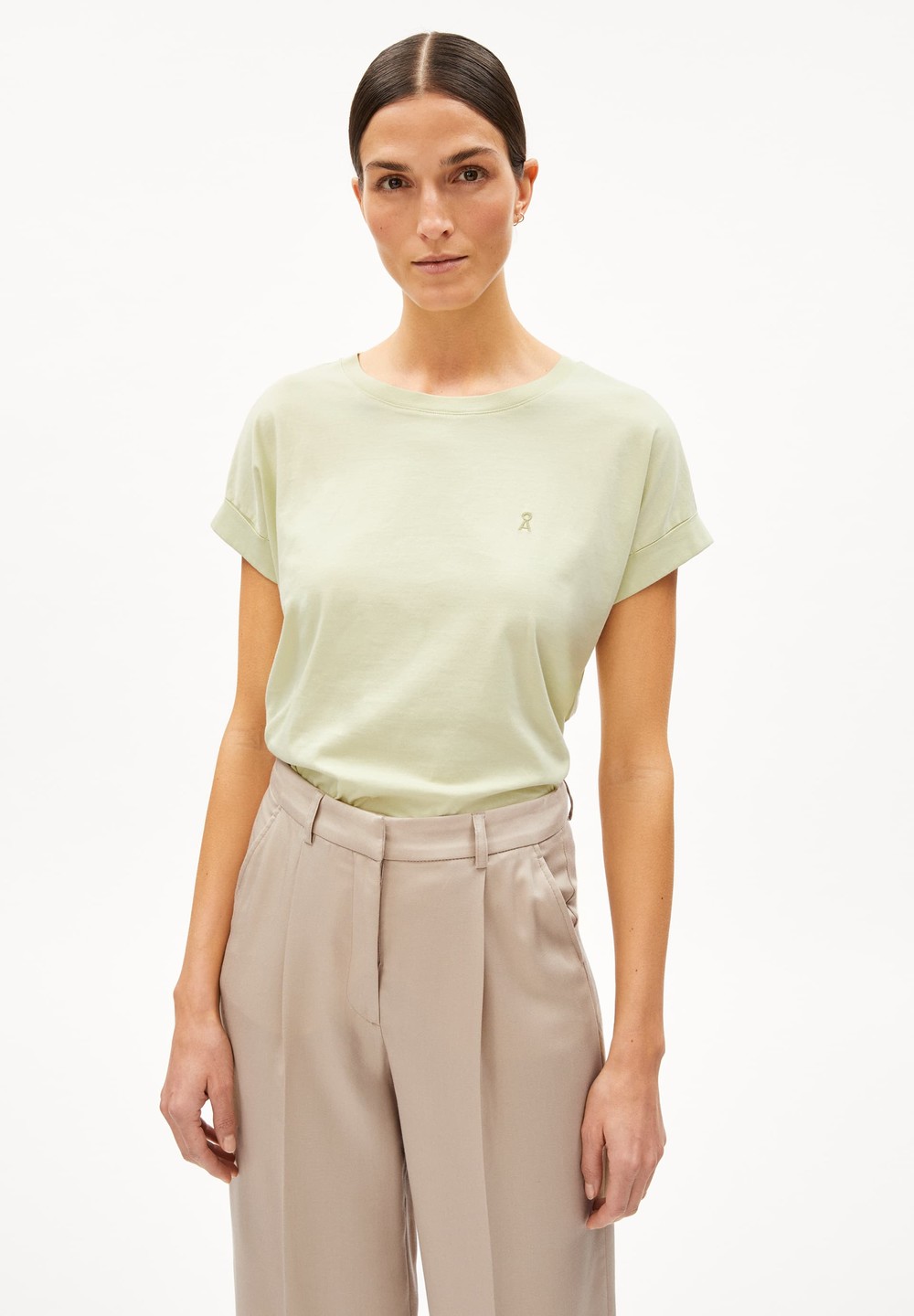 ARMEDANGELS IDAARA T-Shirt Loose Fit made of Organic Cotton Grün | FRSA-17259